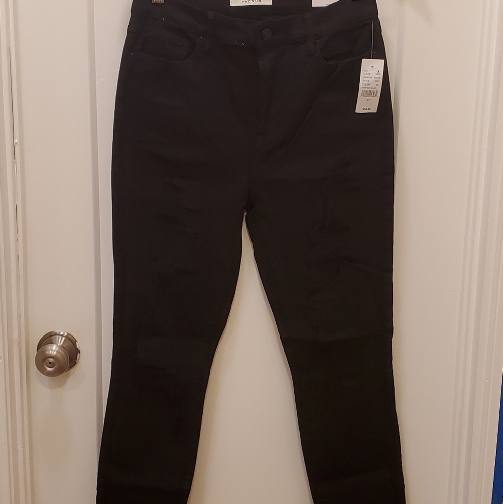 NWT Pacsun Ripped Black Edgy Jeggings